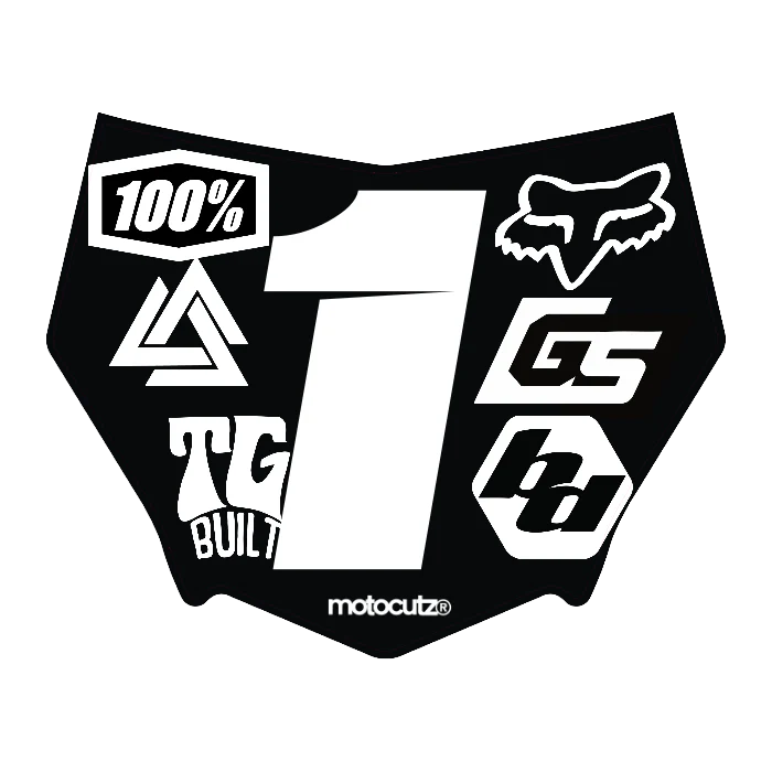 CUSTOM MOTOCUTZ FRONT PLATE DECAL