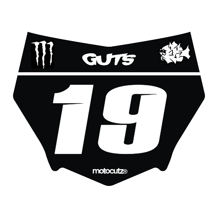 CUSTOM MOTOCUTZ FRONT PLATE DECAL