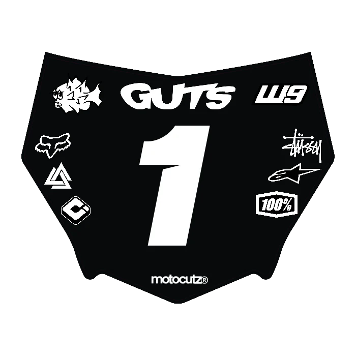 CUSTOM MOTOCUTZ FRONT PLATE DECAL