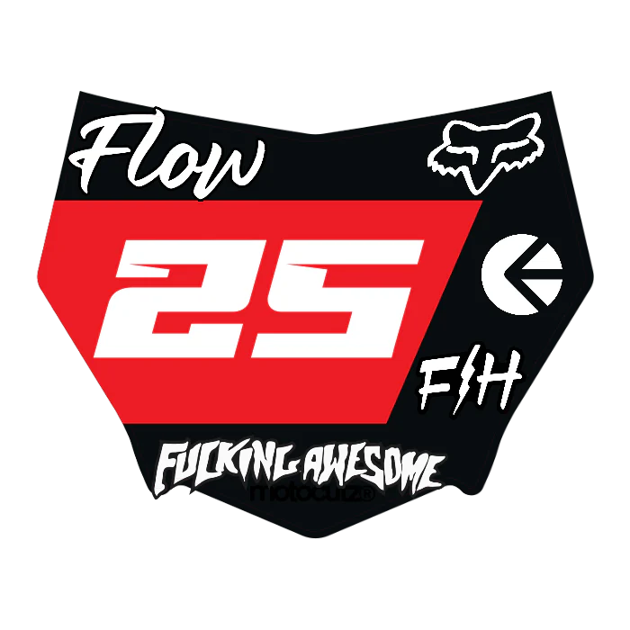 CUSTOM MOTOCUTZ FRONT PLATE DECAL