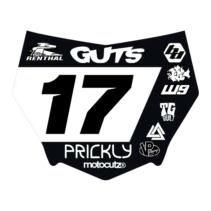 CUSTOM MOTOCUTZ FRONT PLATE DECAL