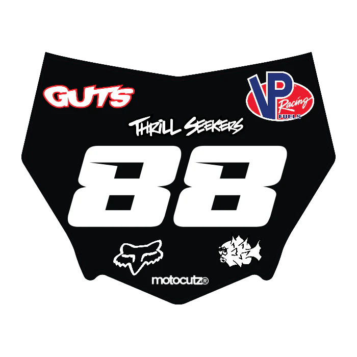 CUSTOM MOTOCUTZ FRONT PLATE DECAL