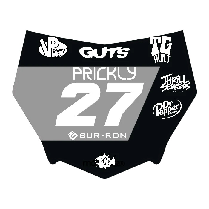 CUSTOM MOTOCUTZ FRONT PLATE DECAL