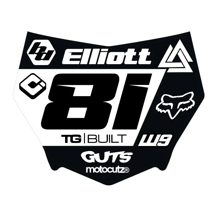 CUSTOM MOTOCUTZ FRONT PLATE DECAL