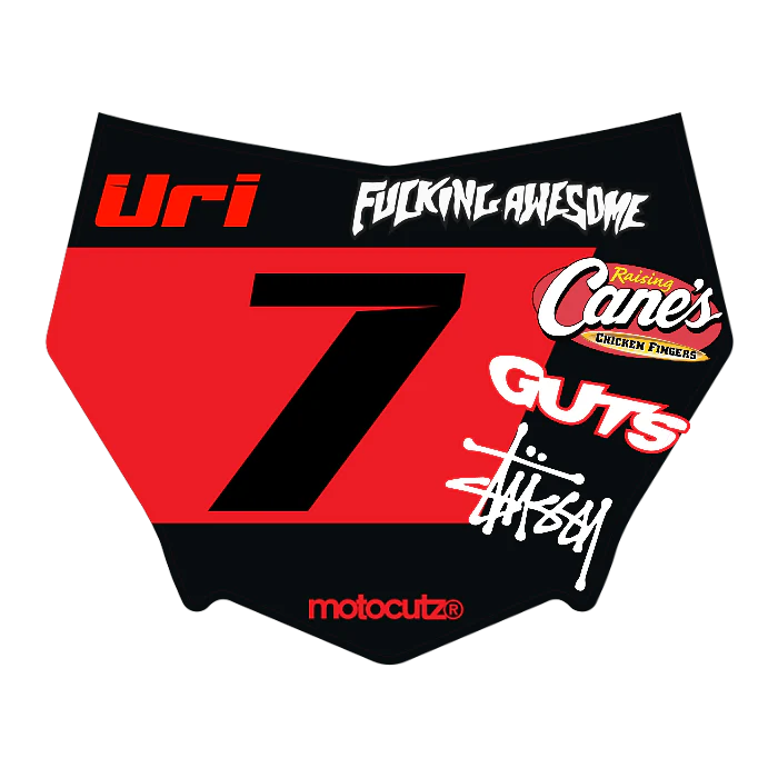 CUSTOM MOTOCUTZ FRONT PLATE DECAL