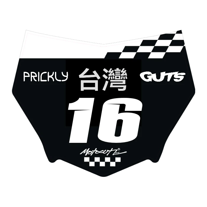 CUSTOM MOTOCUTZ FRONT PLATE DECAL