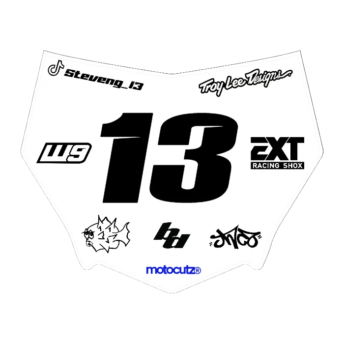 CUSTOM MOTOCUTZ FRONT PLATE DECAL