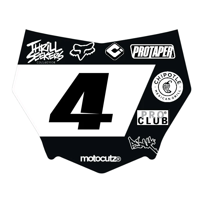 CUSTOM MOTOCUTZ FRONT PLATE DECAL