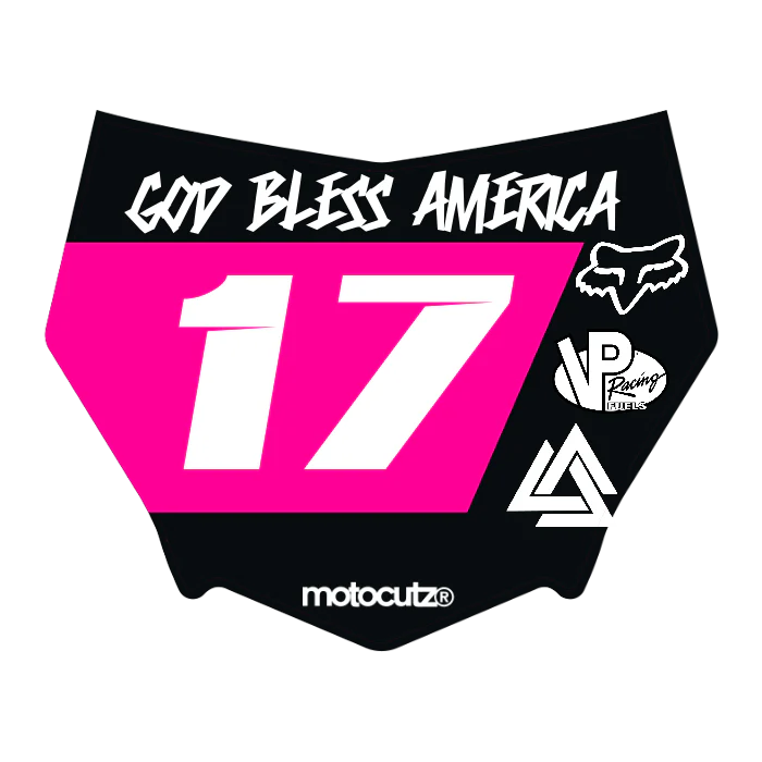 CUSTOM MOTOCUTZ FRONT PLATE DECAL