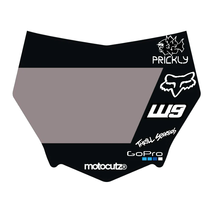 CUSTOM MOTOCUTZ FRONT PLATE DECAL