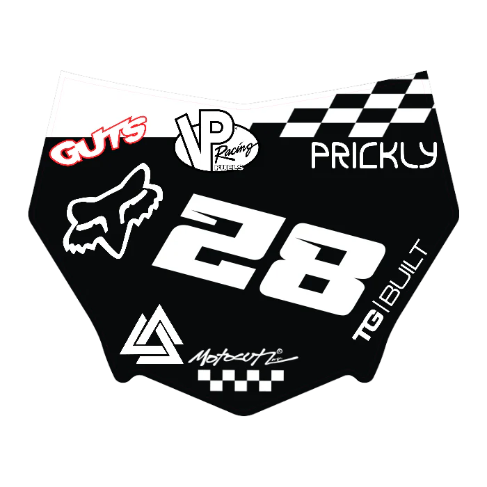 CUSTOM MOTOCUTZ FRONT PLATE DECAL