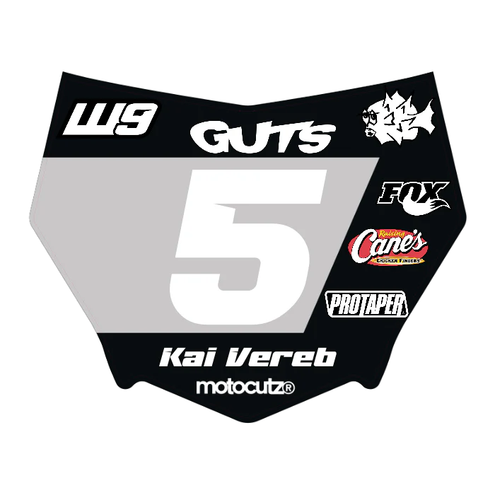 CUSTOM MOTOCUTZ FRONT PLATE DECAL