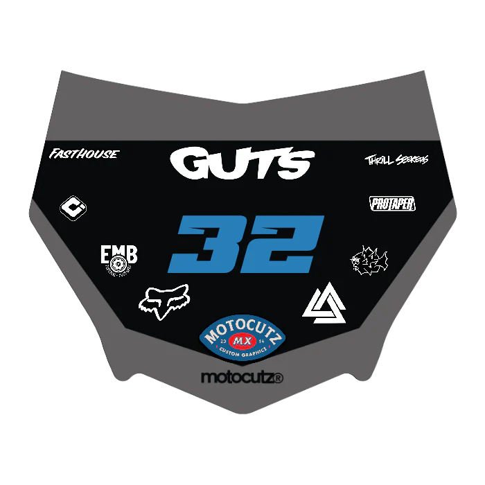 CUSTOM MOTOCUTZ FRONT PLATE DECAL