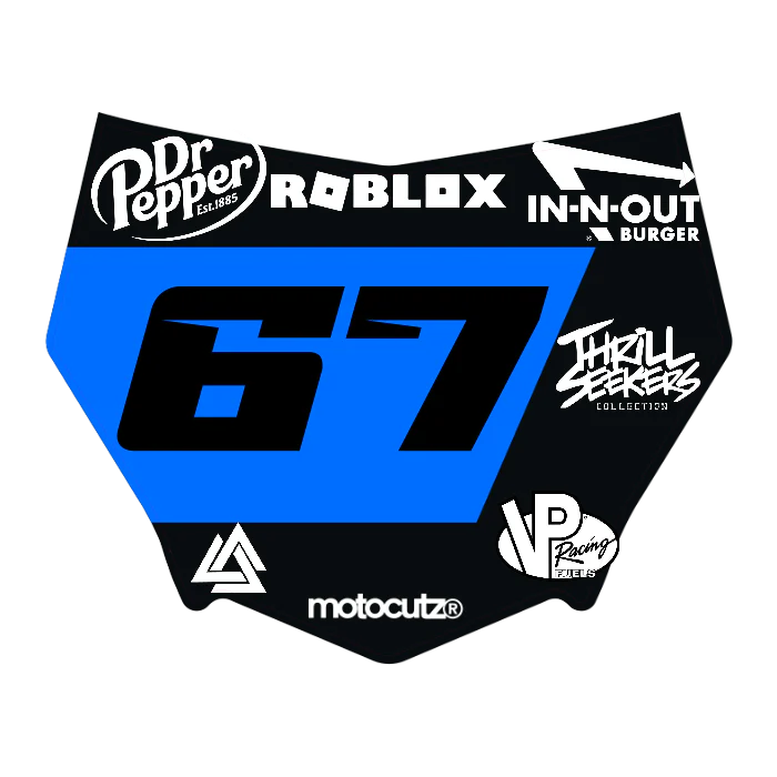 CUSTOM MOTOCUTZ FRONT PLATE DECAL