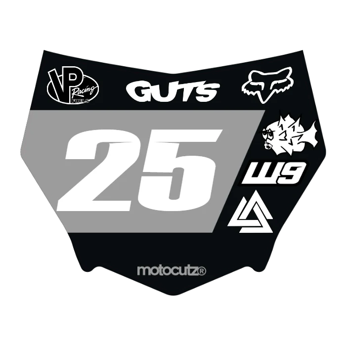 CUSTOM MOTOCUTZ FRONT PLATE DECAL