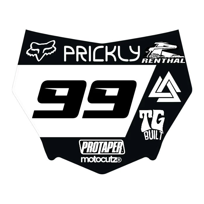 CUSTOM MOTOCUTZ FRONT PLATE DECAL