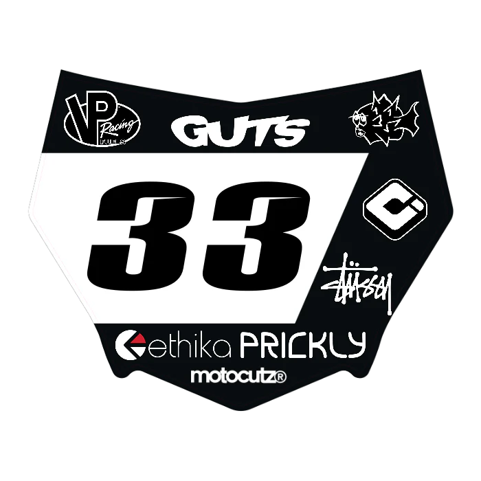 CUSTOM MOTOCUTZ FRONT PLATE DECAL