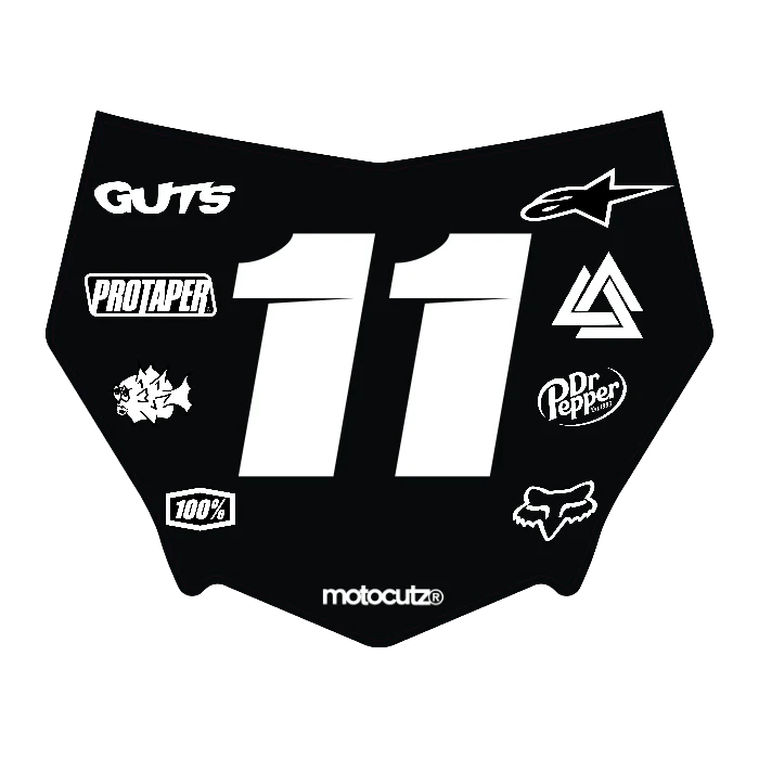 CUSTOM MOTOCUTZ FRONT PLATE DECAL