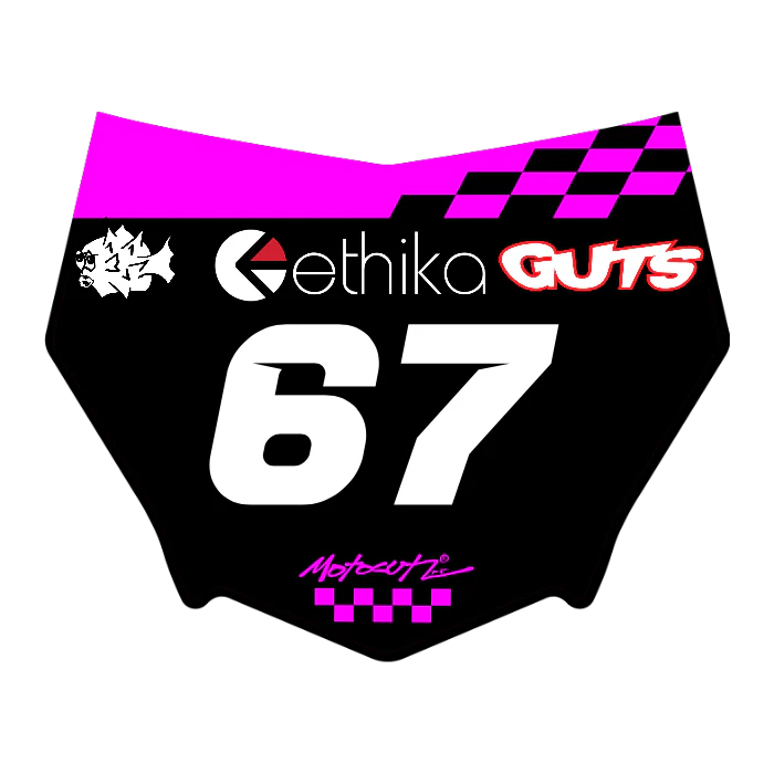 CUSTOM MOTOCUTZ FRONT PLATE DECAL