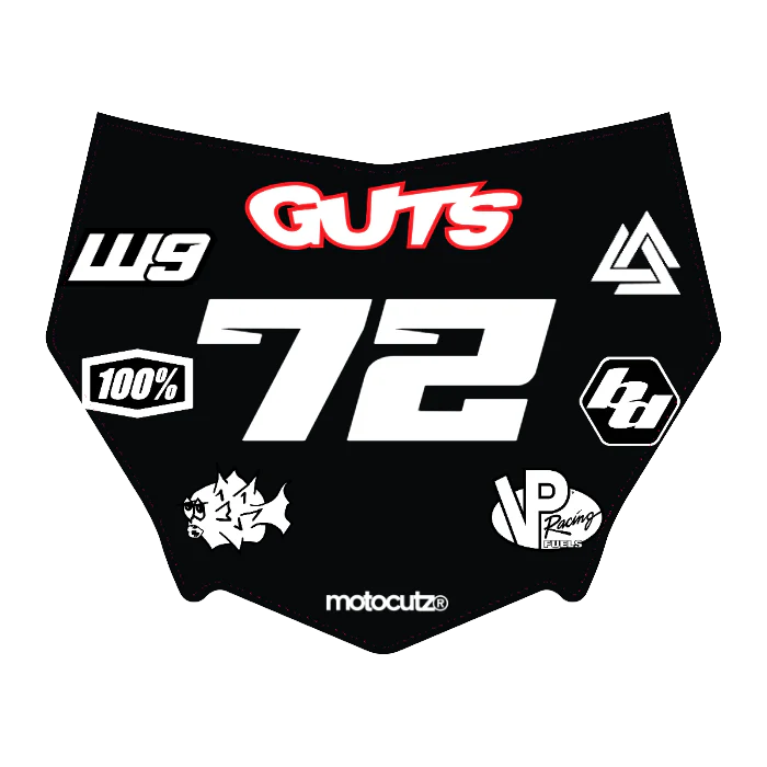 CUSTOM MOTOCUTZ FRONT PLATE DECAL