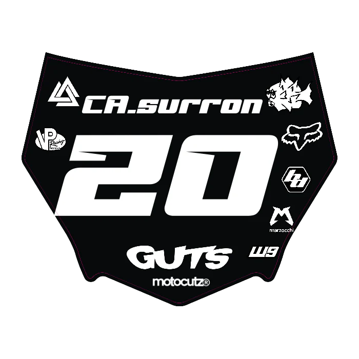 CUSTOM MOTOCUTZ FRONT PLATE DECAL