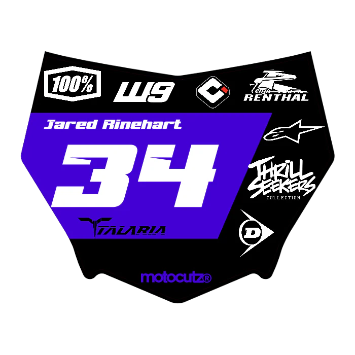 CUSTOM MOTOCUTZ FRONT PLATE DECAL