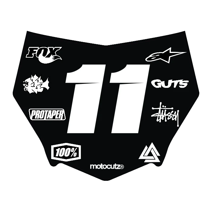 CUSTOM MOTOCUTZ FRONT PLATE DECAL