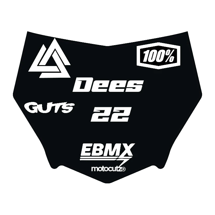 CUSTOM MOTOCUTZ FRONT PLATE DECAL