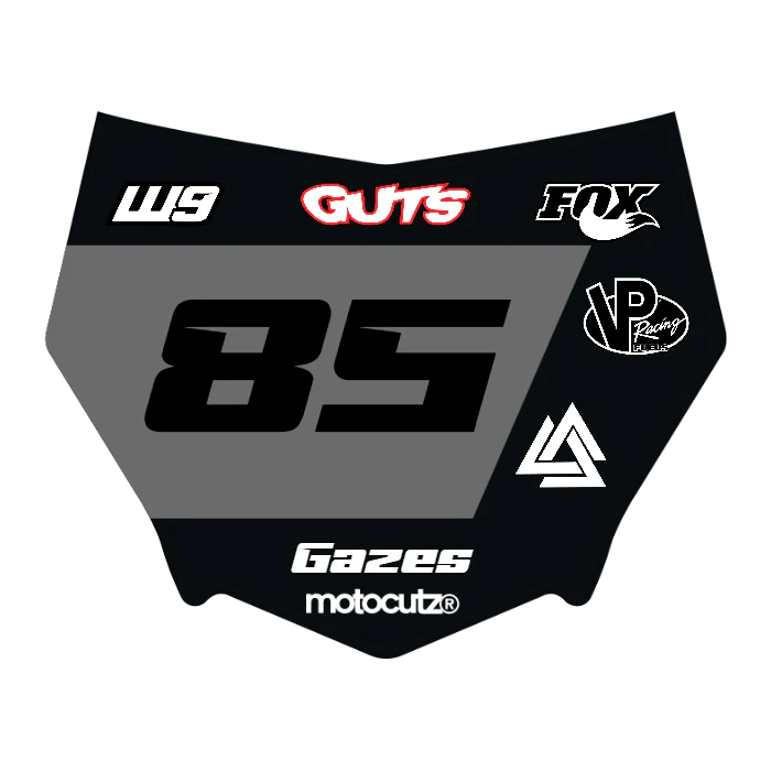CUSTOM MOTOCUTZ FRONT PLATE DECAL
