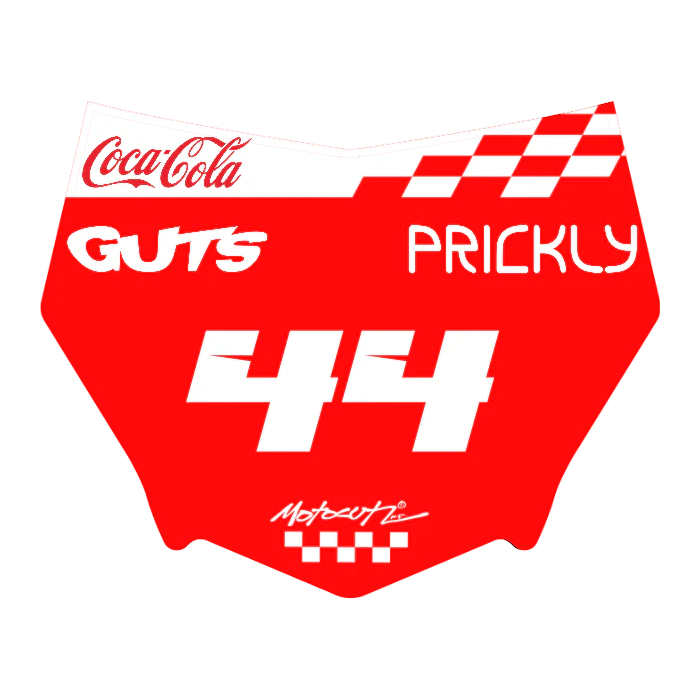 CUSTOM MOTOCUTZ FRONT PLATE DECAL