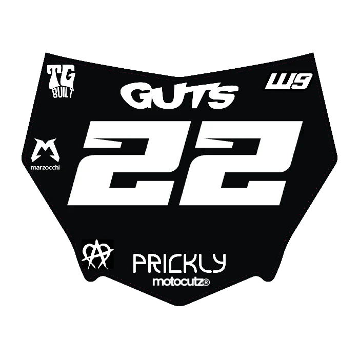 CUSTOM MOTOCUTZ FRONT PLATE DECAL