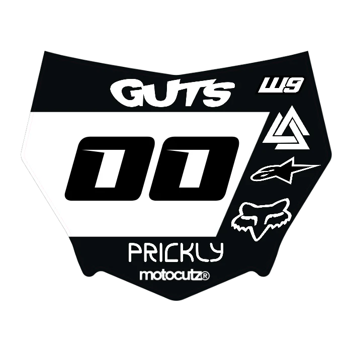 CUSTOM MOTOCUTZ FRONT PLATE DECAL