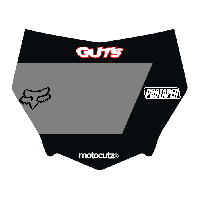 CUSTOM MOTOCUTZ FRONT PLATE DECAL