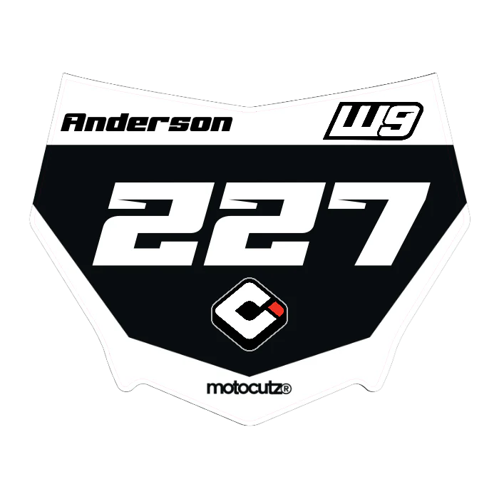 CUSTOM MOTOCUTZ FRONT PLATE DECAL