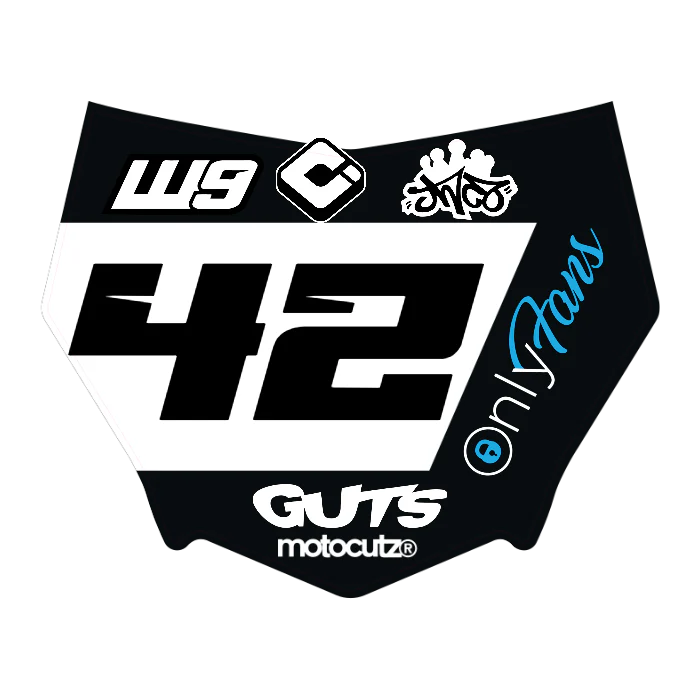 CUSTOM MOTOCUTZ FRONT PLATE DECAL