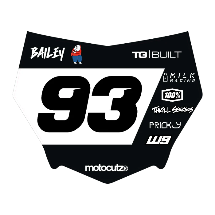 CUSTOM MOTOCUTZ FRONT PLATE DECAL