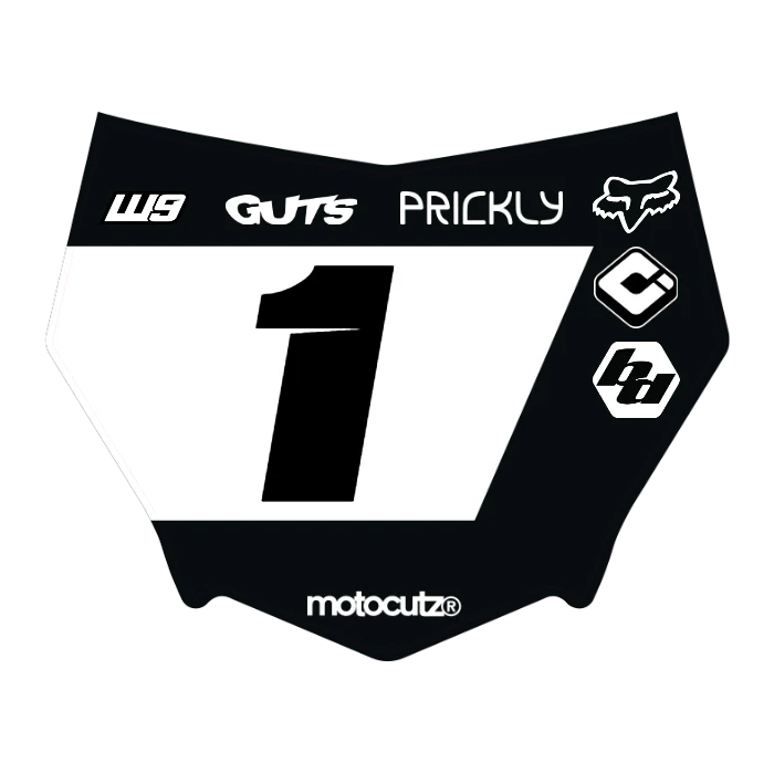 CUSTOM MOTOCUTZ FRONT PLATE DECAL