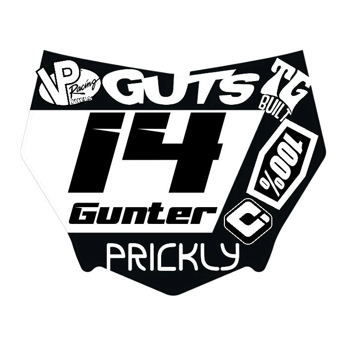 CUSTOM MOTOCUTZ FRONT PLATE DECAL