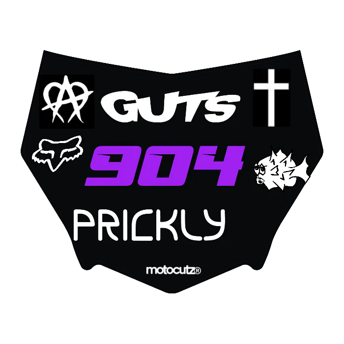 CUSTOM MOTOCUTZ FRONT PLATE DECAL