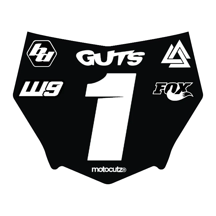 CUSTOM MOTOCUTZ FRONT PLATE DECAL