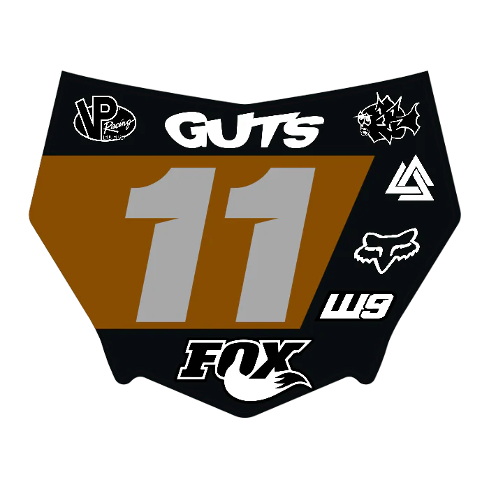 CUSTOM MOTOCUTZ FRONT PLATE DECAL