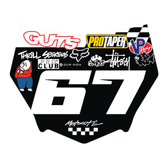 CUSTOM MOTOCUTZ FRONT PLATE DECAL