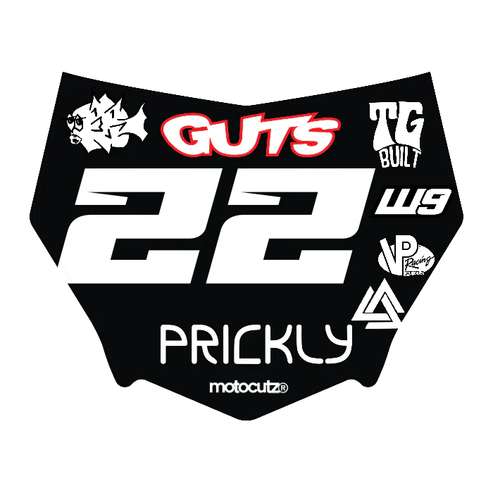 CUSTOM MOTOCUTZ FRONT PLATE DECAL