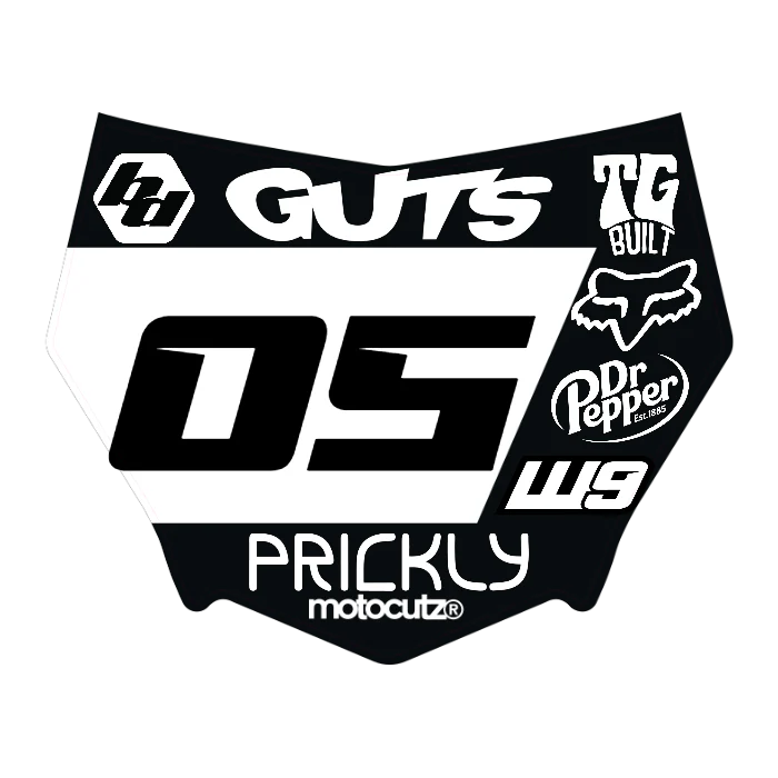 CUSTOM MOTOCUTZ FRONT PLATE DECAL