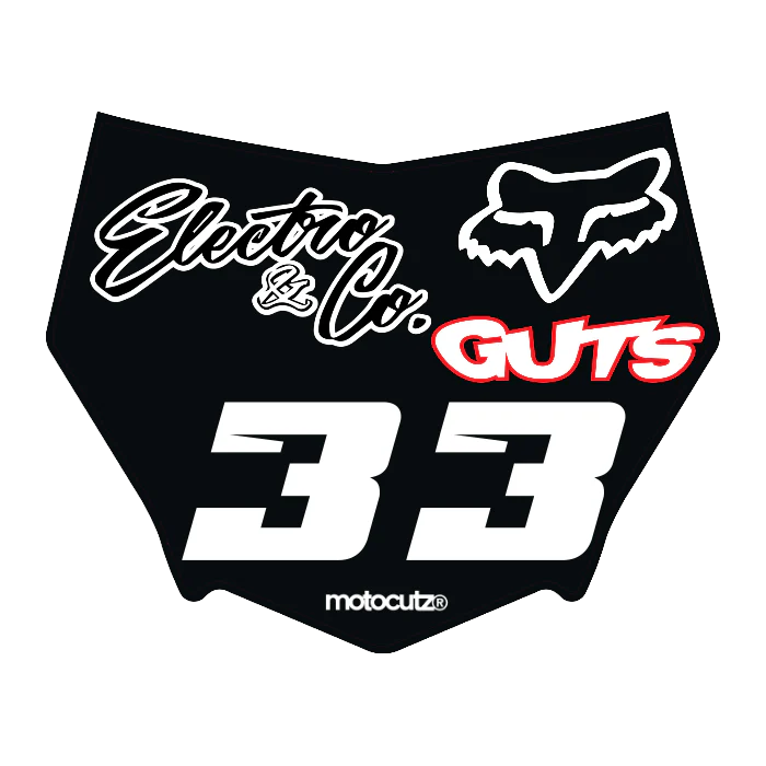 CUSTOM MOTOCUTZ FRONT PLATE DECAL