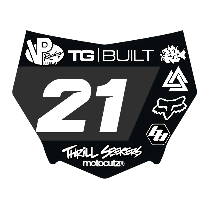 CUSTOM MOTOCUTZ FRONT PLATE DECAL