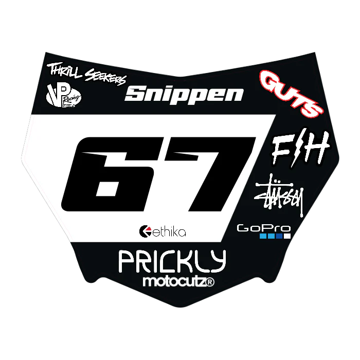 CUSTOM MOTOCUTZ FRONT PLATE DECAL