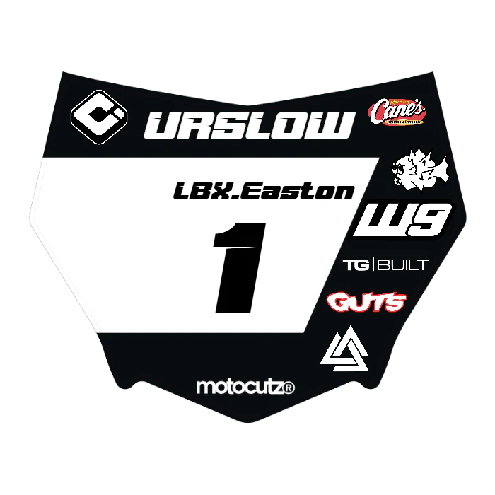CUSTOM MOTOCUTZ FRONT PLATE DECAL