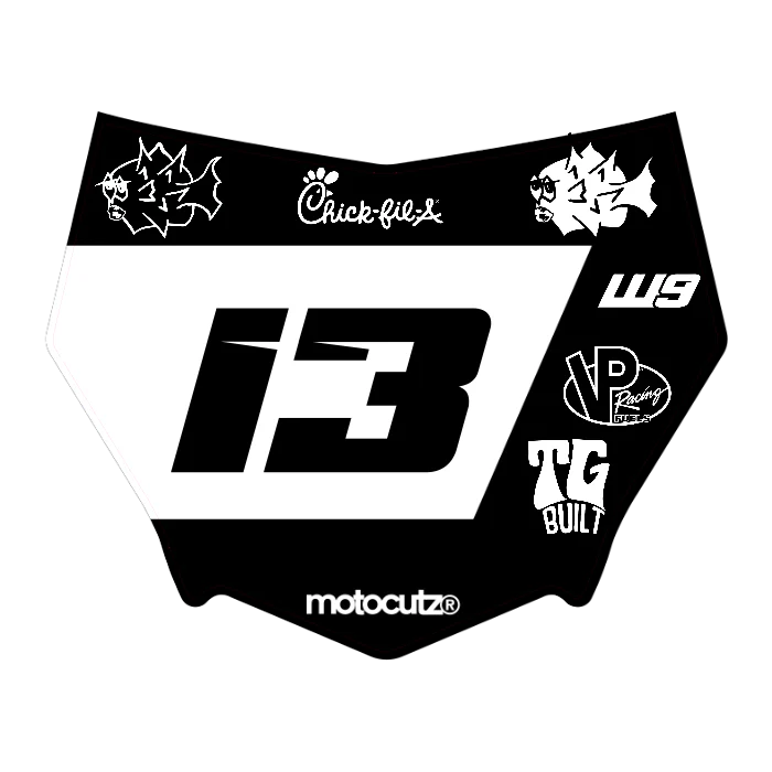 CUSTOM MOTOCUTZ FRONT PLATE DECAL