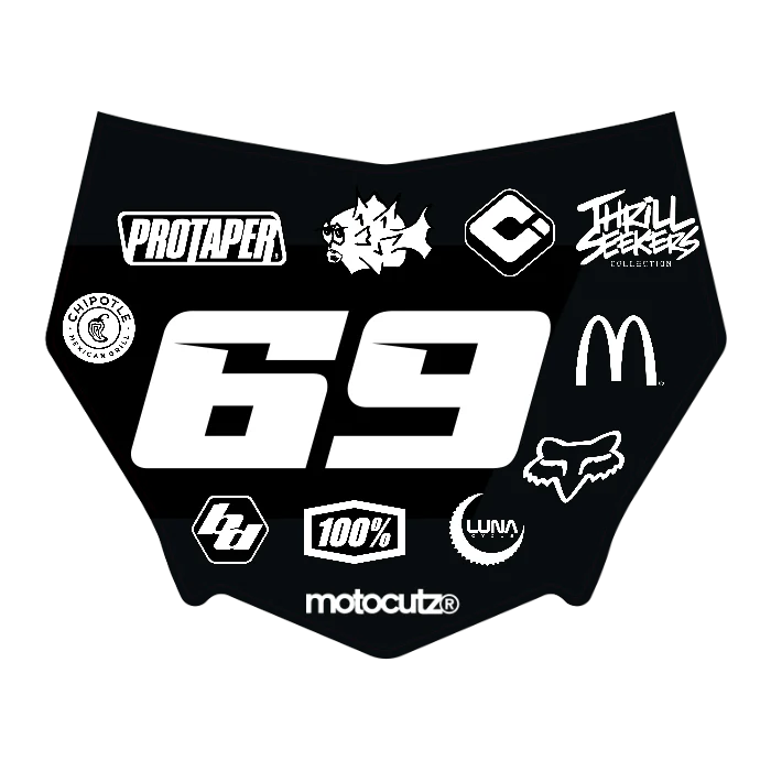 CUSTOM MOTOCUTZ FRONT PLATE DECAL